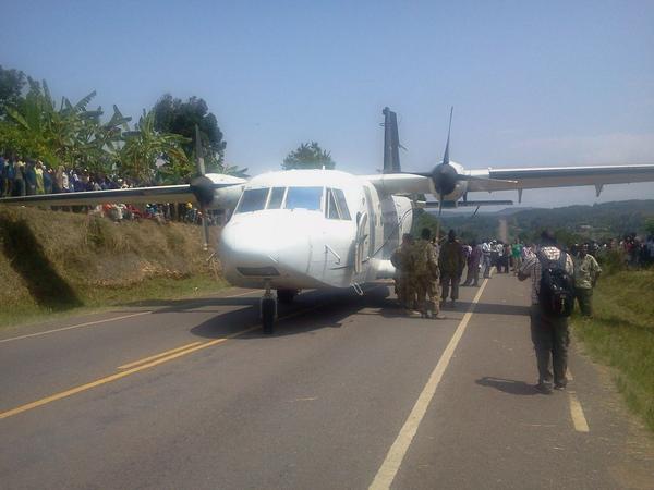 Photos Of The Plane That Landed On Uganda Highway