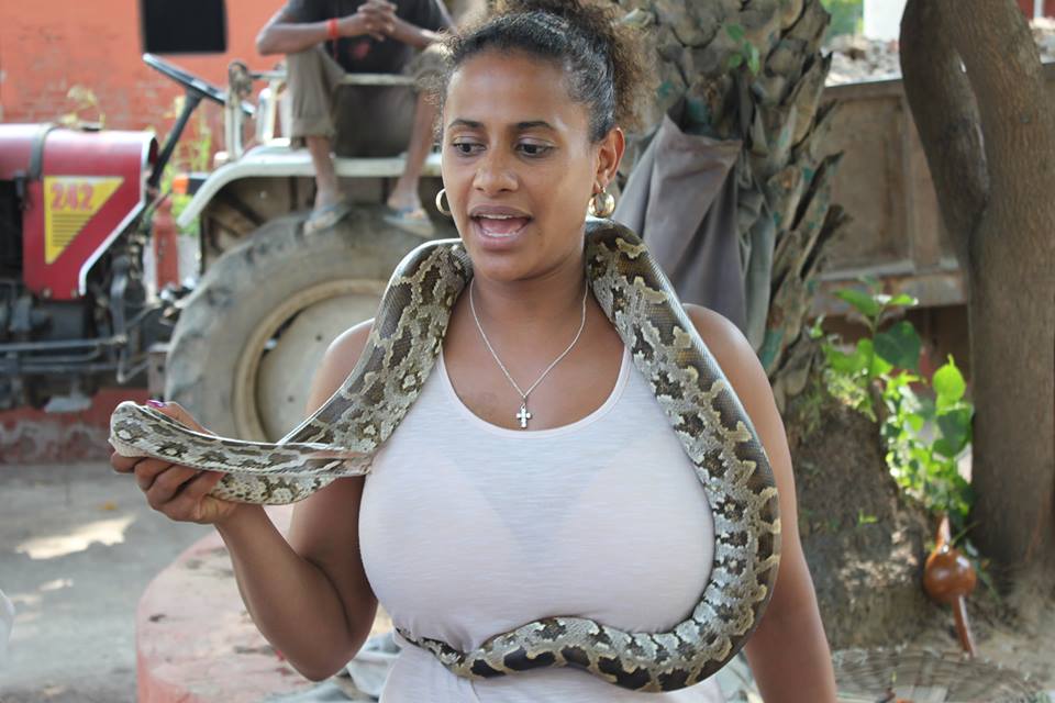 Habida Playing With A Snake