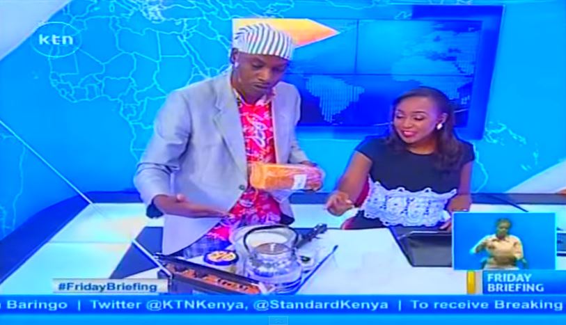 Comedian Nyambane Interrupts Betty Kyalo While Reading News