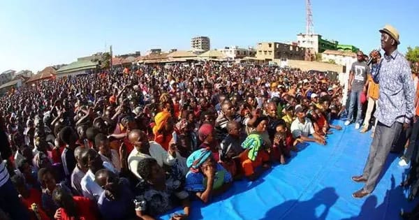 Raila Odinga Falls After Dais Collapses While Talking About Jesus (FULL VIDEO)