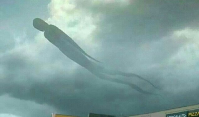 Strange Human-Like Figure Appears In Clouds Causing Terror In Zambia