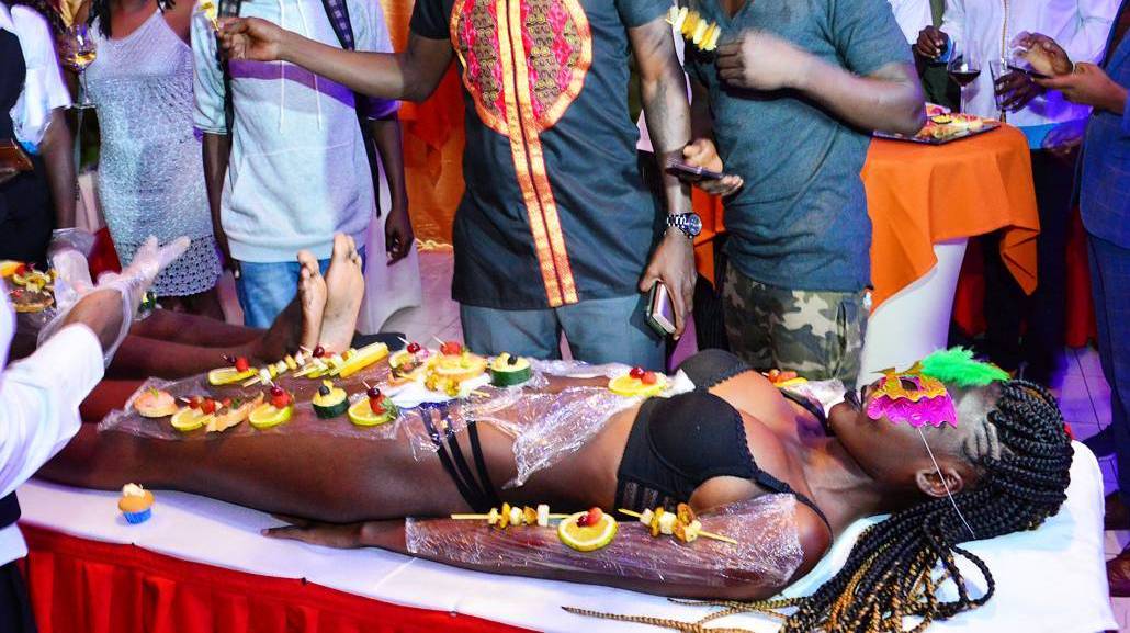 This Event Obinna Hosted Is Using Women In Their Underwear As Plates (PHOTOS)